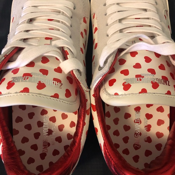 NEW🌟Zadig et Voltaire Coeur Leather Sneakers - Picture 5 of 5